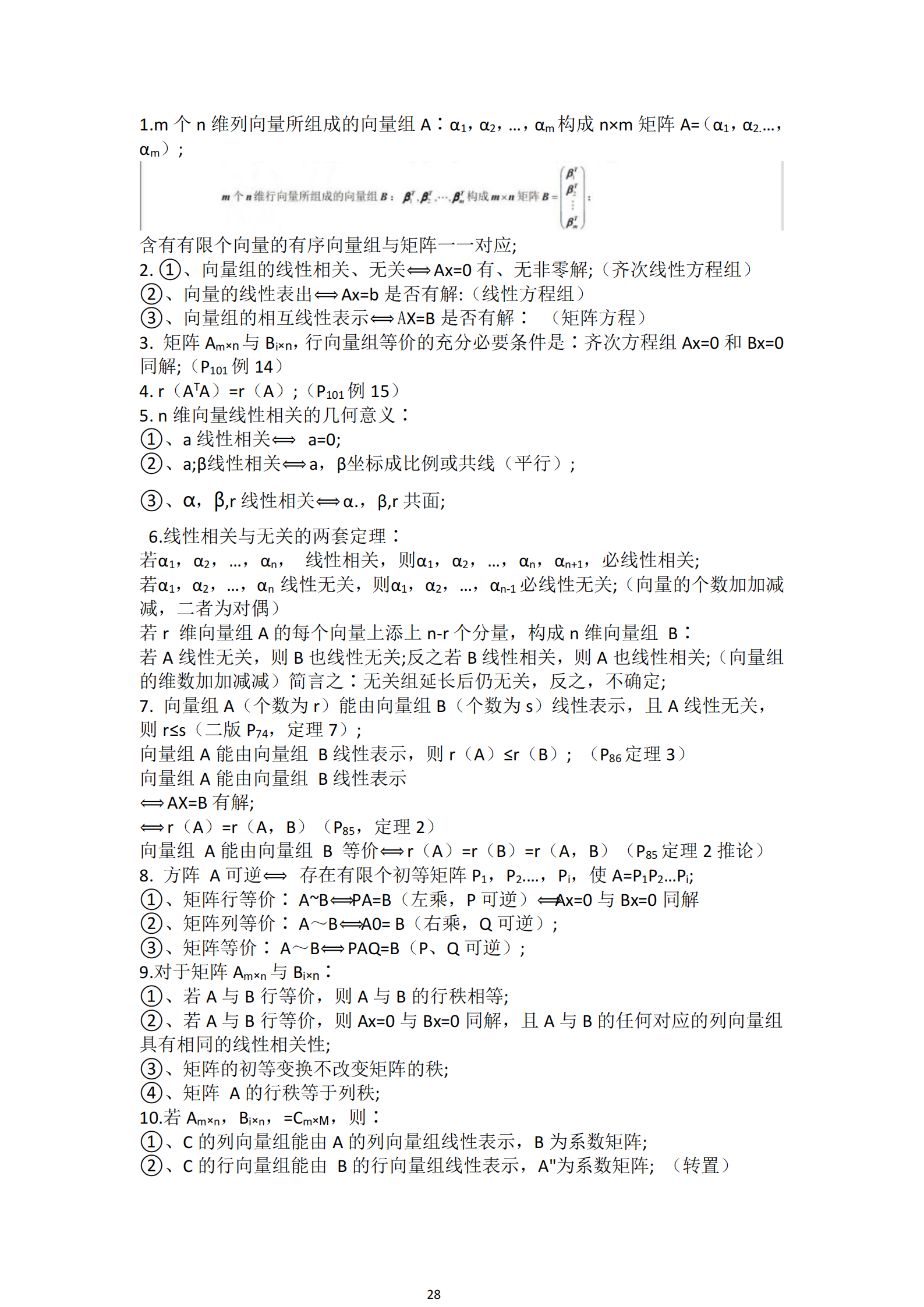 福建自考04184线性代数(经管类)知识点押题资料